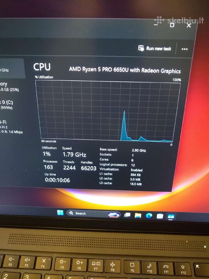 T14s Gen3 Ryzen 6650u/16/500 - nuotraukos Nr. 3