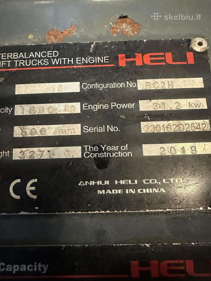 Dujinis auto krautuvas „heli“ modelis Cpyd18 Rc2h - nuotraukos Nr. 11