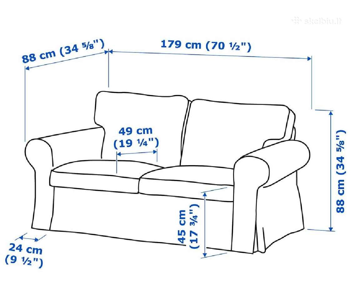 Ikea dvivietė sofa Ektorp - nuotraukos Nr. 6