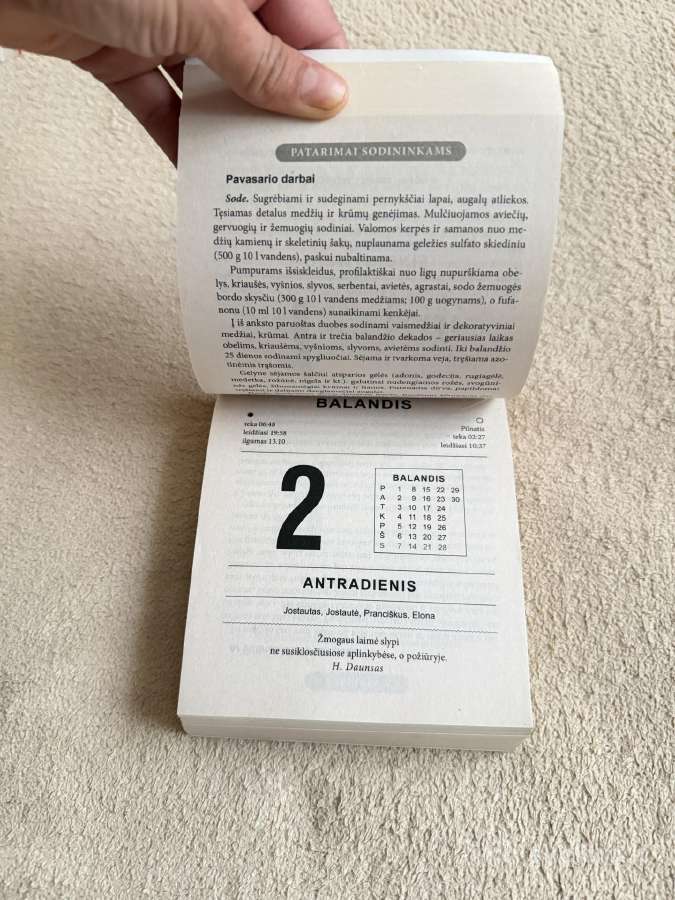 2013 metų kalendoriaus lapukai - nuotraukos Nr. 3