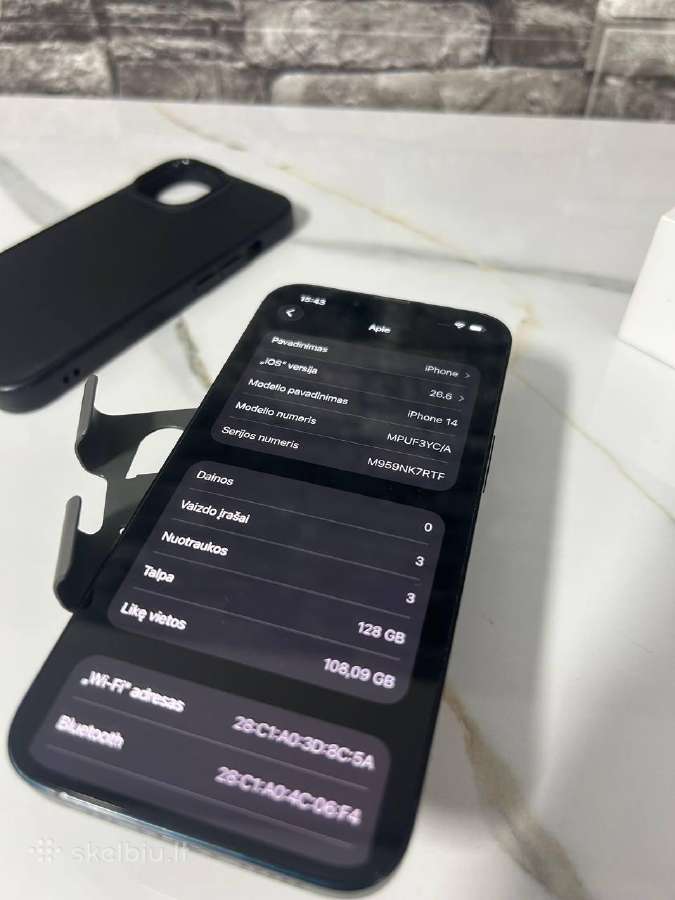 iPhone 14 128gb 87% blue - nuotraukos Nr. 8