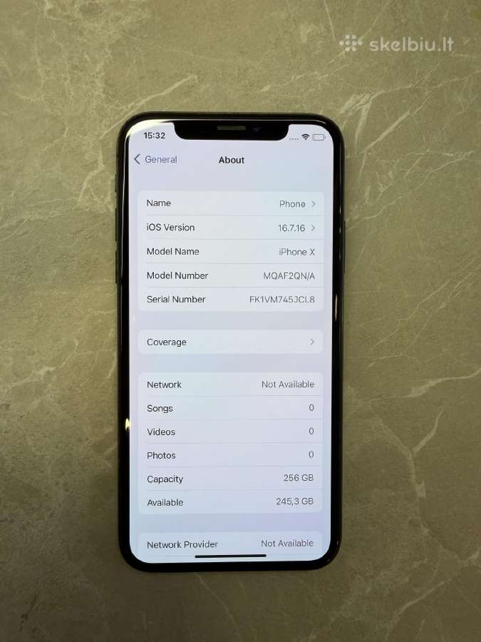 iPhone X 256gb - 70 Eur - nuotraukos Nr. 3