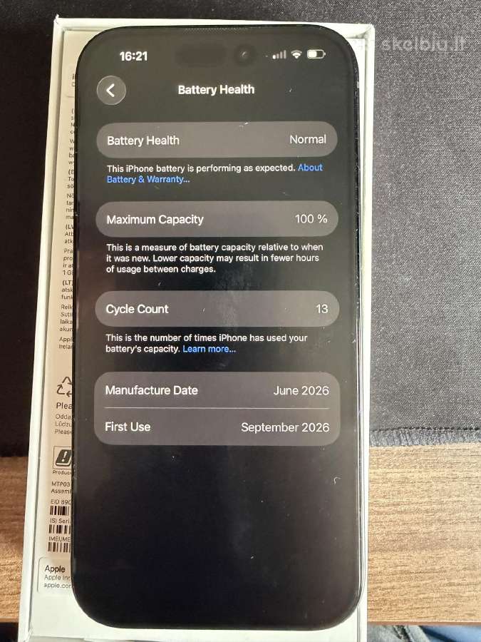 iPhone 15 128gb, Juodas - nuotraukos Nr. 6