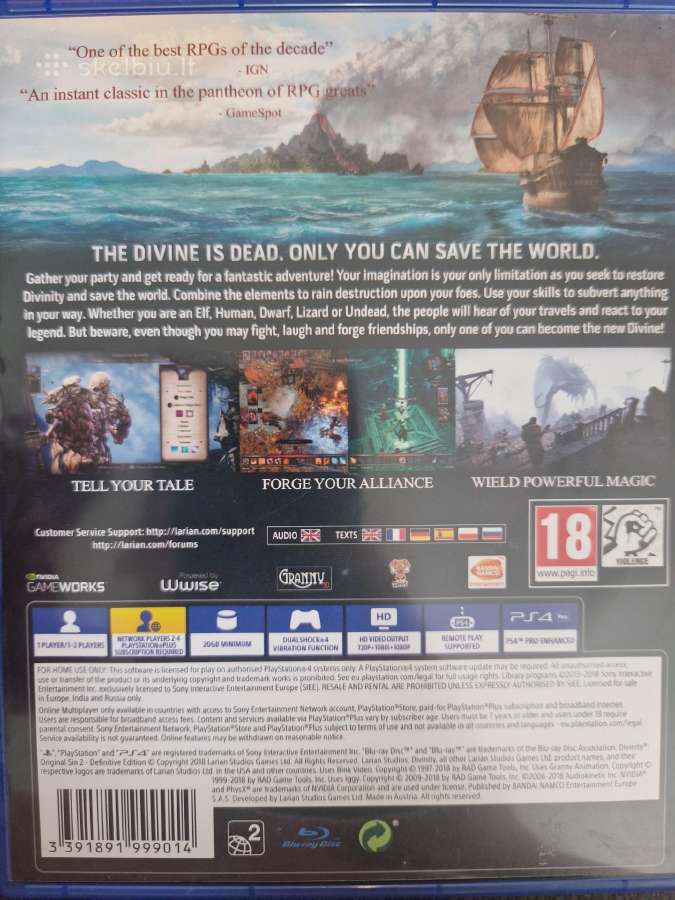 Divinity: Original Sin II: Definitive Edition ps4 - nuotraukos Nr. 2