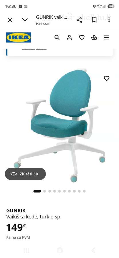 Gunrik ergonominė kėdė vaikui - nuotraukos Nr. 6
