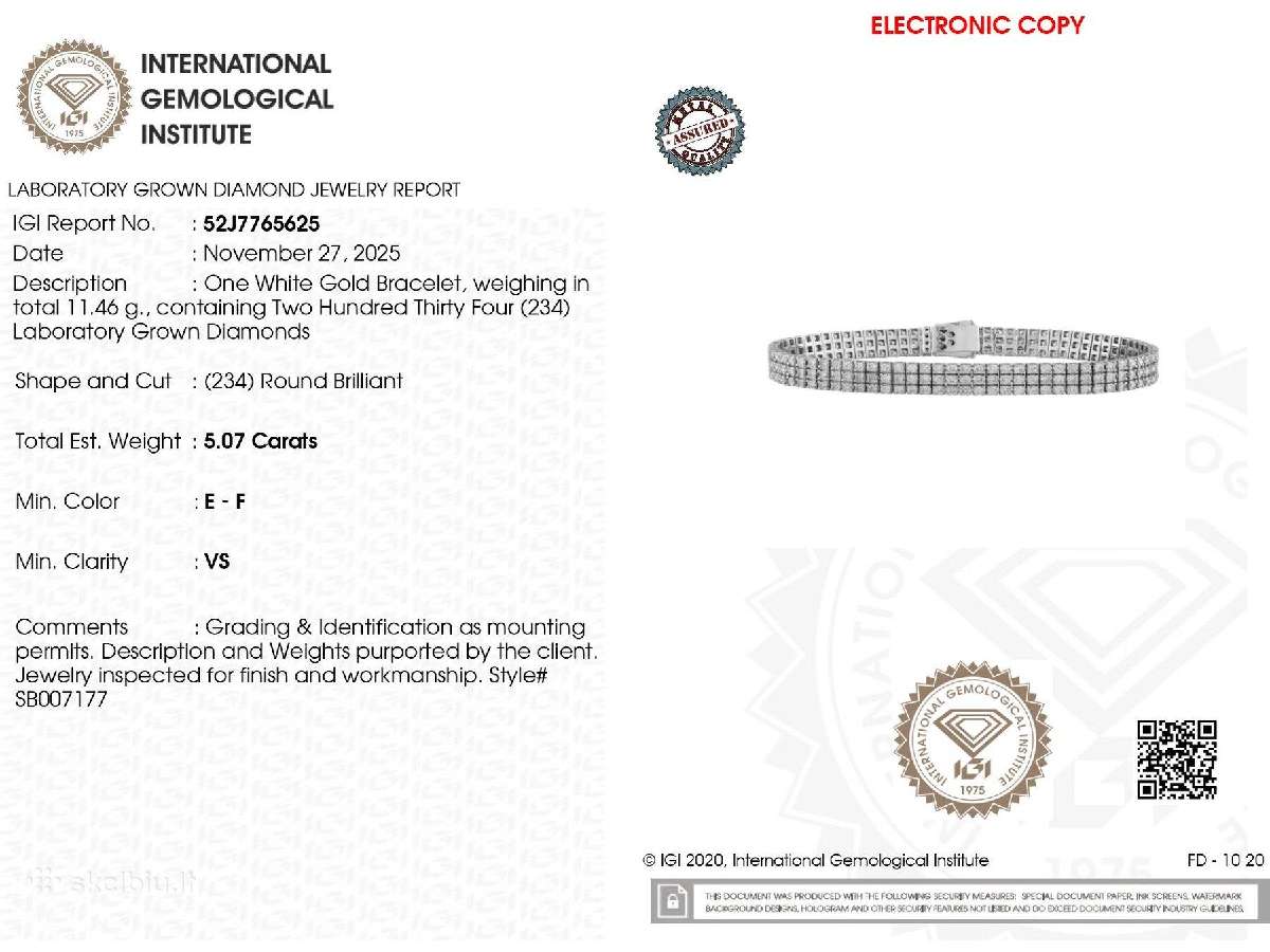 Tennis apyrankės su LG deimantais 30ct,18ct ir kt - nuotraukos Nr. 36