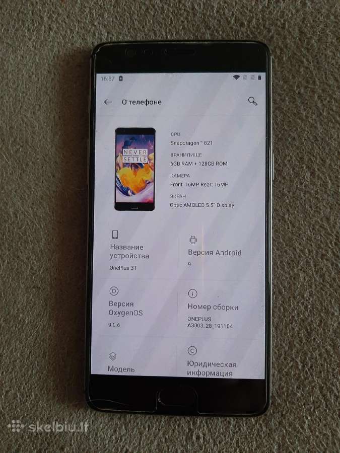 One plus 3t 128gb - nuotraukos Nr. 3