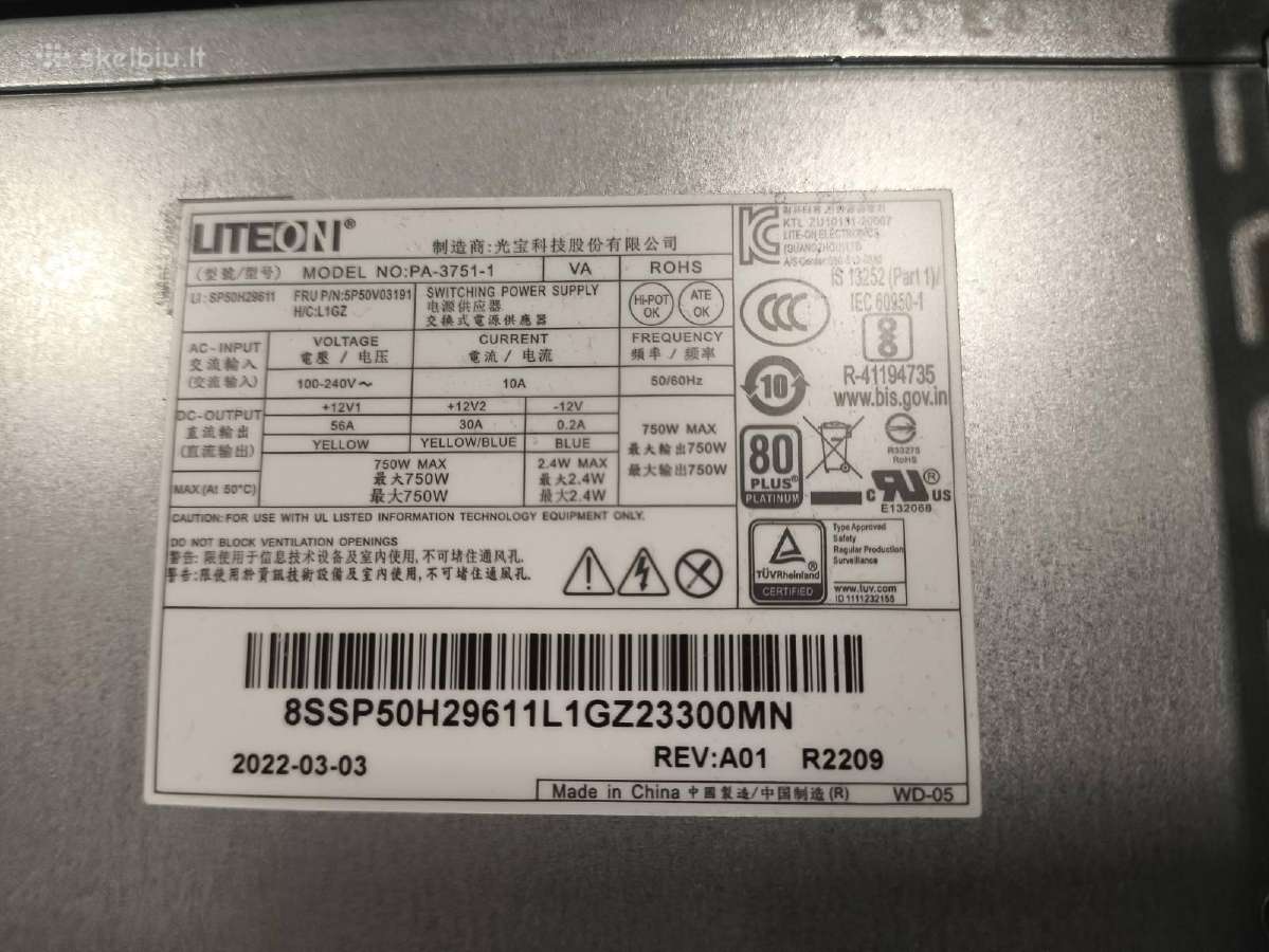 Thinkstation i7-10700 64gb 512gb 700w Psu - nuotraukos Nr. 4