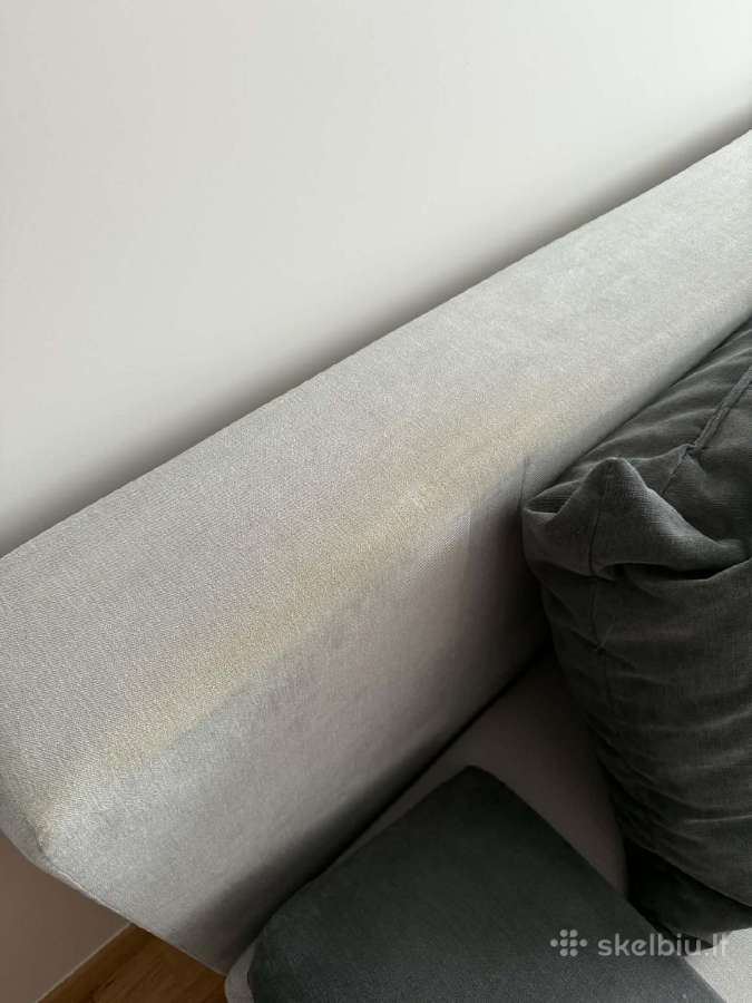 Pilka išskleidžiama sofa-lova - nuotraukos Nr. 3