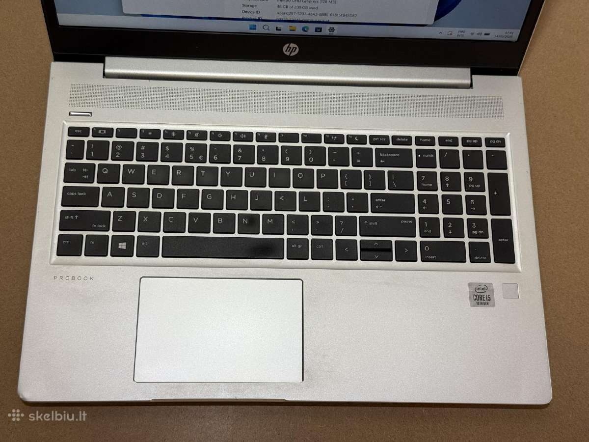 Hp Probook 450 G7 i5-10510u 8gb/256gb - nuotraukos Nr. 3