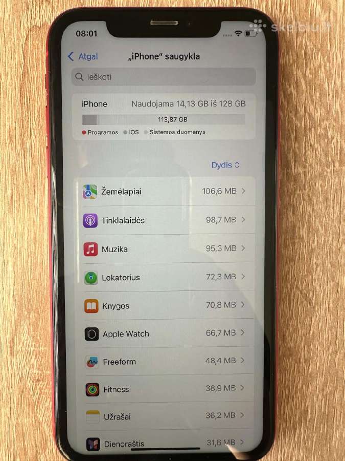 Parduodamas naudotas iPhone Xr 128gb - nuotraukos Nr. 3