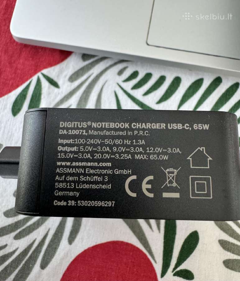 Įkroviklis Digitus 65w Pd3.0, Usb-c - nuotraukos Nr. 3