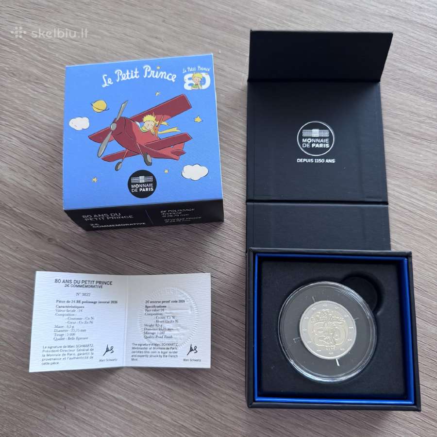 Mažasis princas 2€ reverse proof - nuotraukos Nr. 2
