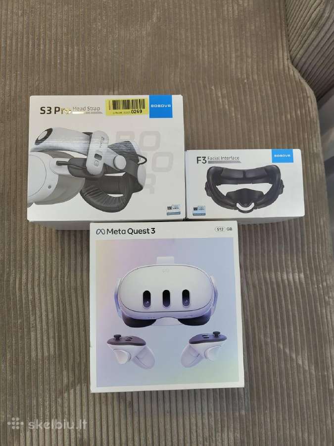 Meta Quest 3 512gb + Bobovr S3 Pro idealios būklės - nuotraukos Nr. 8