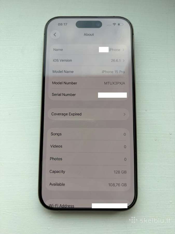 iPhone 15 Pro 128gb Natural Titanium - nuotraukos Nr. 11