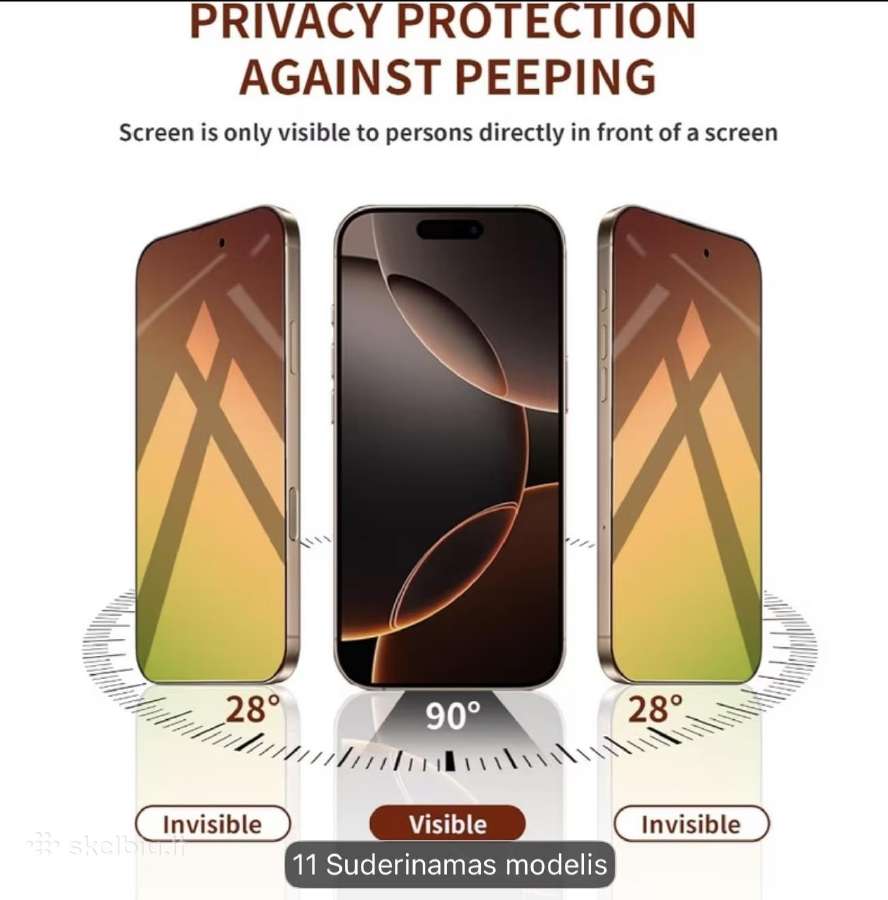 Privat stiklas iPhone 17 pro max - nuotraukos Nr. 4