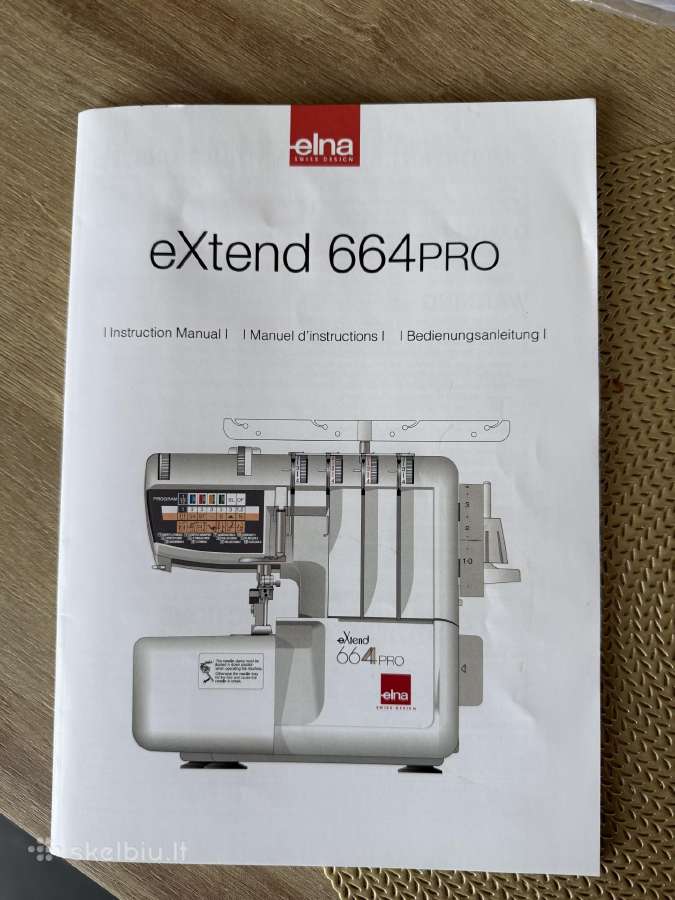 Elna extend 664 Pro overlokas - nuotraukos Nr. 6