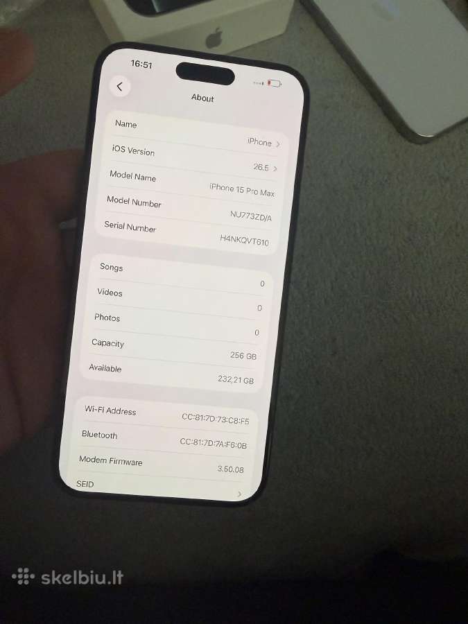 iPhone 15 pro max kaip naujas - nuotraukos Nr. 3