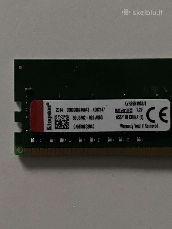 Ddr4 8gb kingston - nuotraukos Nr. 2