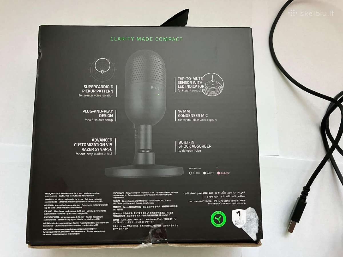 Razer Seiren V3 Mini, ~ 2 metai garantija - nuotraukos Nr. 6