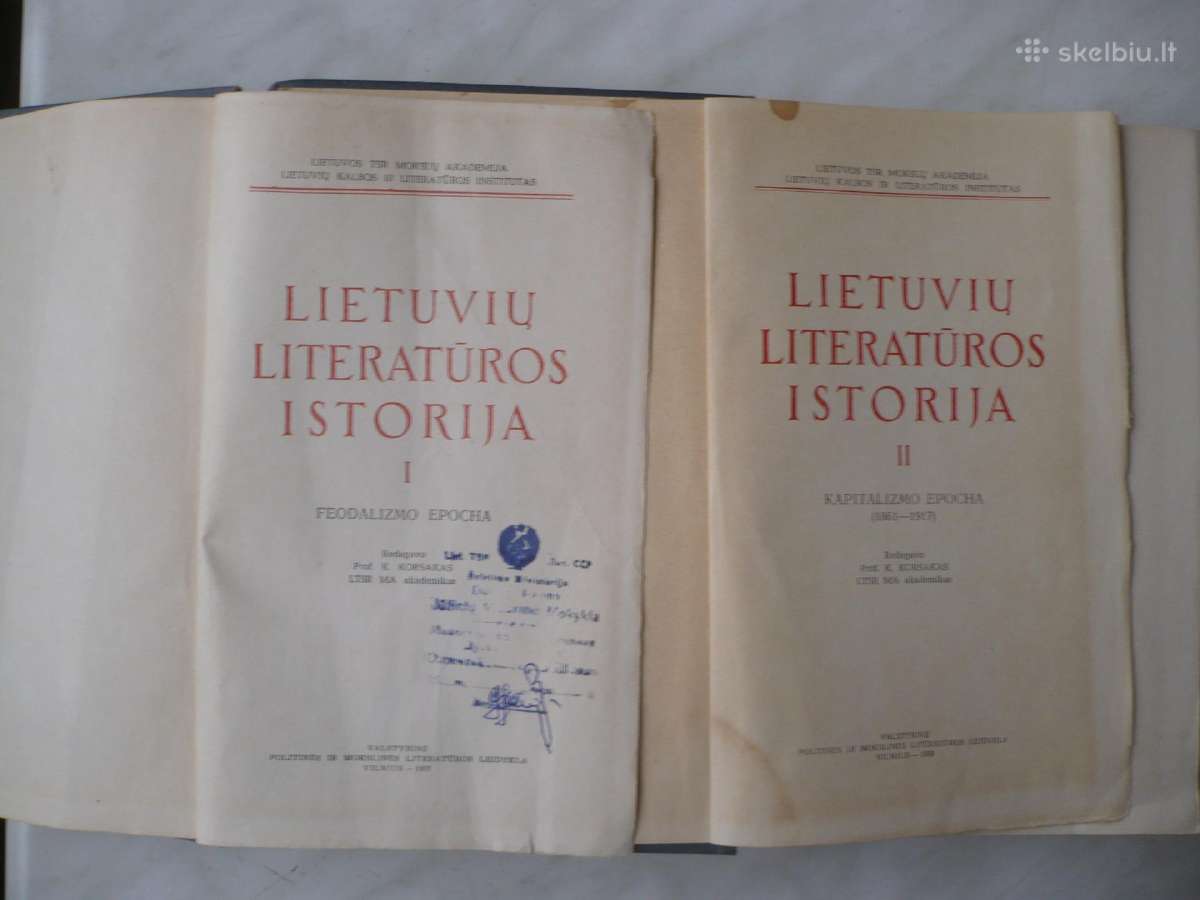 Lietuvių literatūros istorija 2 tomai - nuotraukos Nr. 2