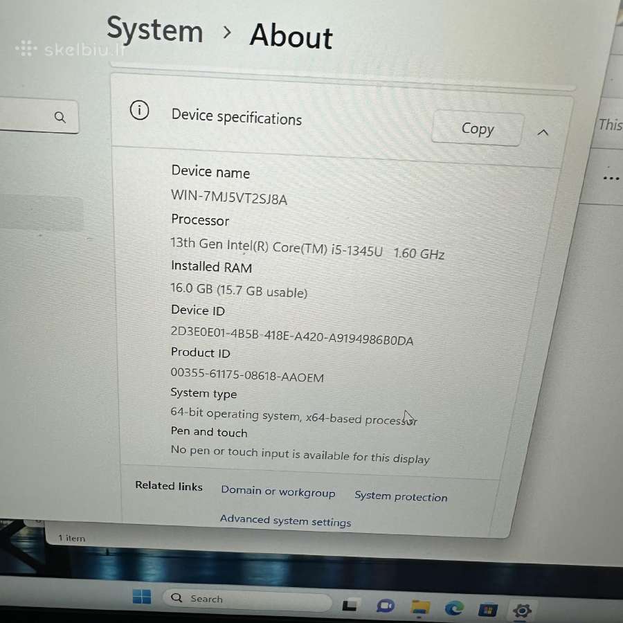 Lenovo Thinkpad T14 Gen4 I5-1345u 16gb 512ssd 14 - nuotraukos Nr. 12