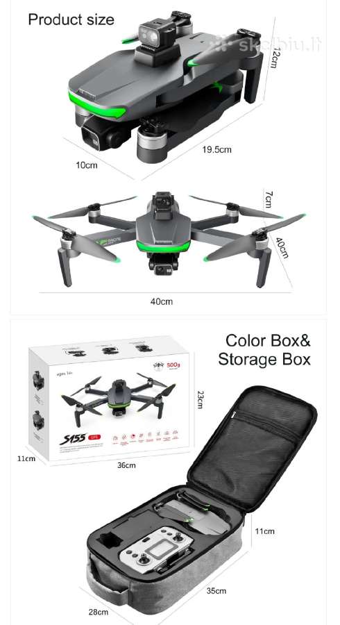 Galingas GPS dronas S155 Pro Max - nuotraukos Nr. 6