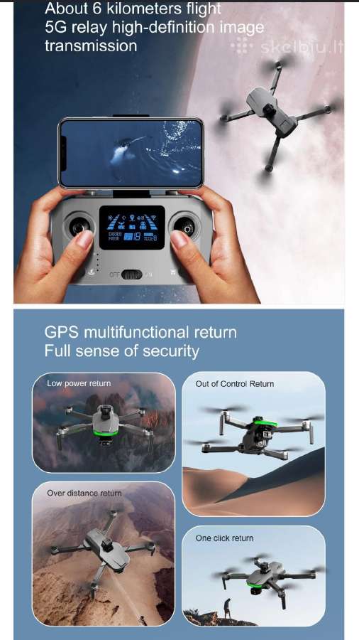 Galingas GPS dronas S155 Pro Max - nuotraukos Nr. 8