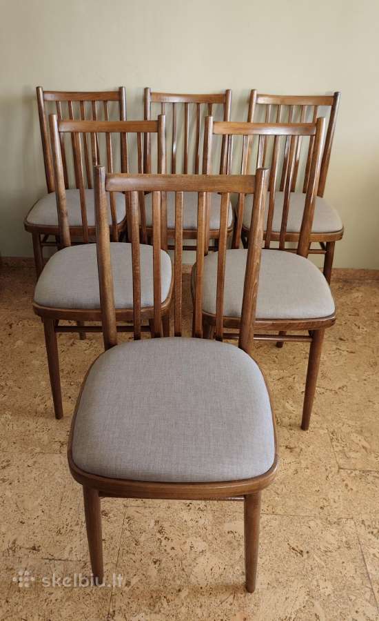 Čekoslovakiškos mid-century kėdės - nuotraukos Nr. 2