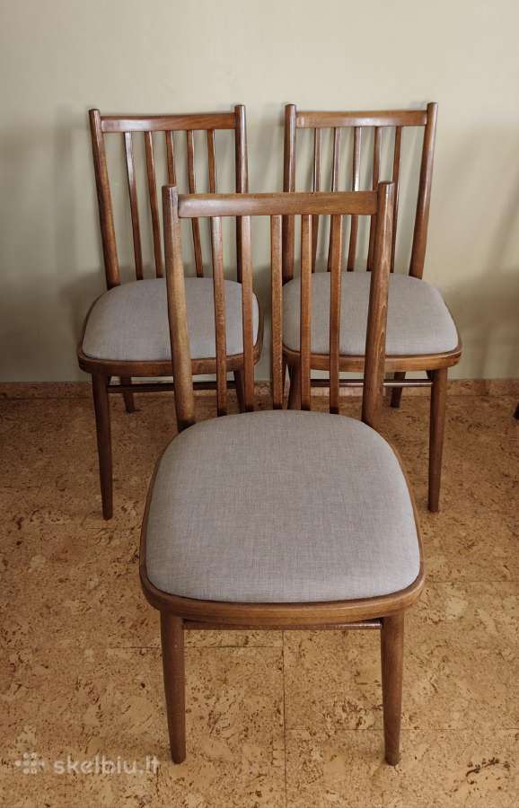 Čekoslovakiškos mid-century kėdės - nuotraukos Nr. 3