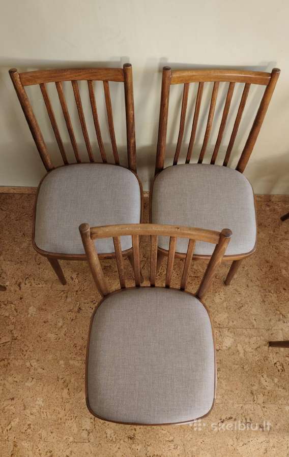 Čekoslovakiškos mid-century kėdės - nuotraukos Nr. 5