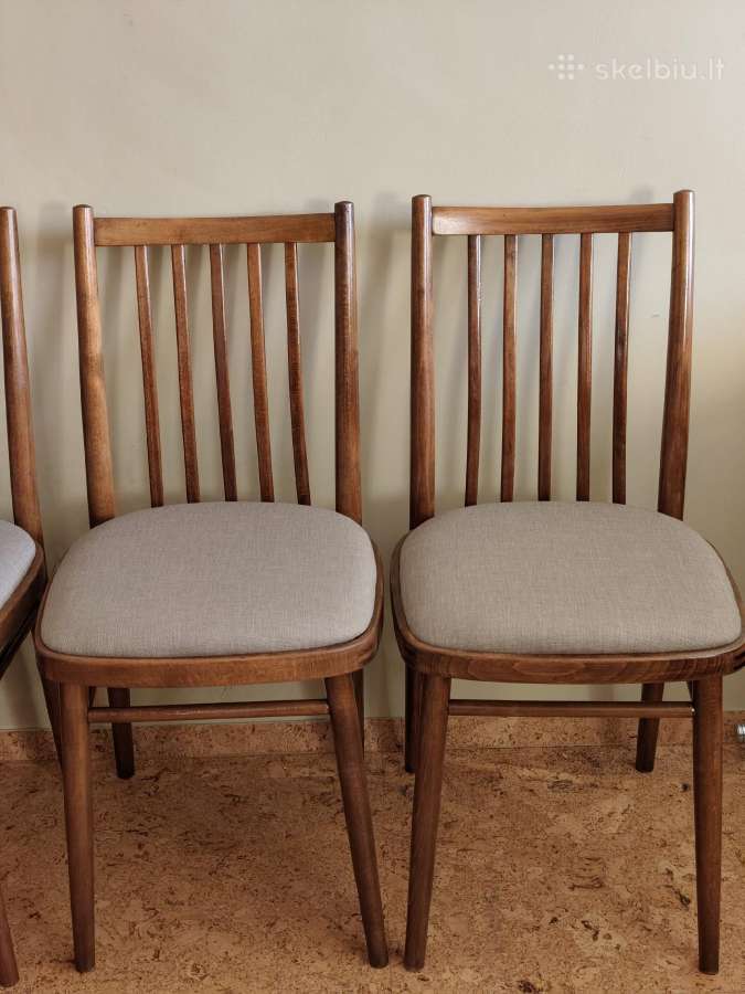 Čekoslovakiškos mid-century kėdės - nuotraukos Nr. 6