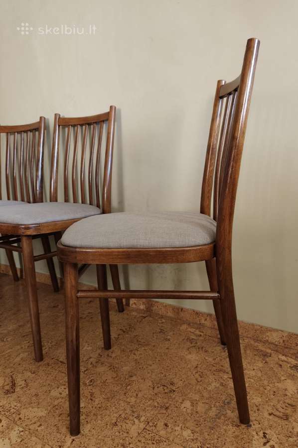 Čekoslovakiškos mid-century kėdės - nuotraukos Nr. 7