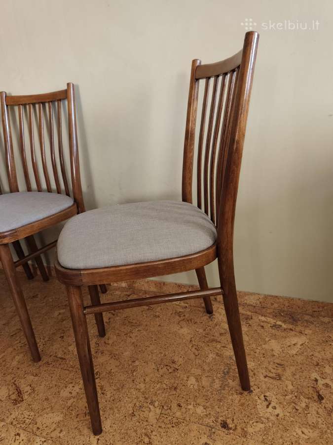 Čekoslovakiškos mid-century kėdės - nuotraukos Nr. 8