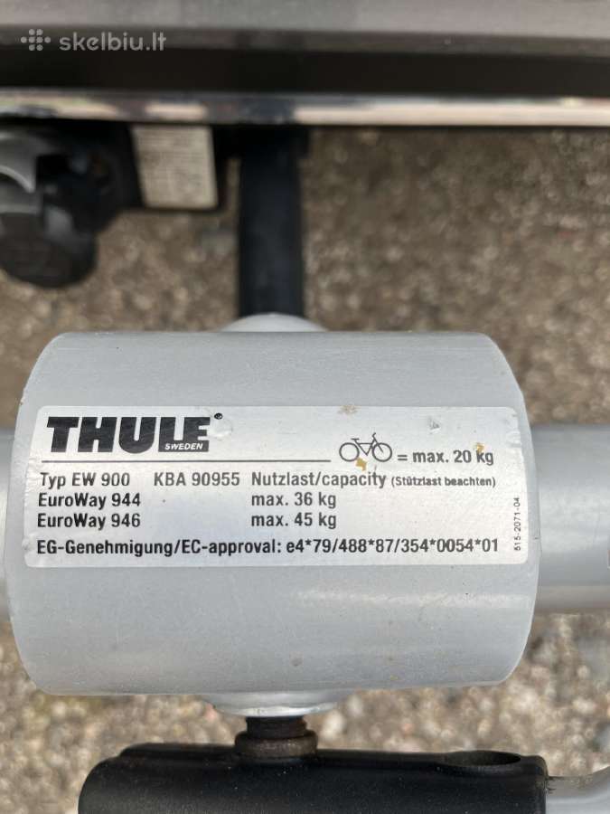 Dviraciu laikiklis Thule Euro Way 946 - nuotraukos Nr. 6
