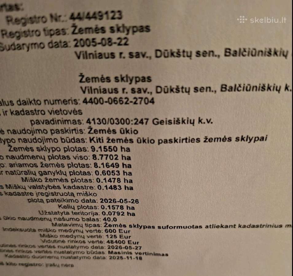 Parduodu Žū paskirties žemę - nuotraukos Nr. 2