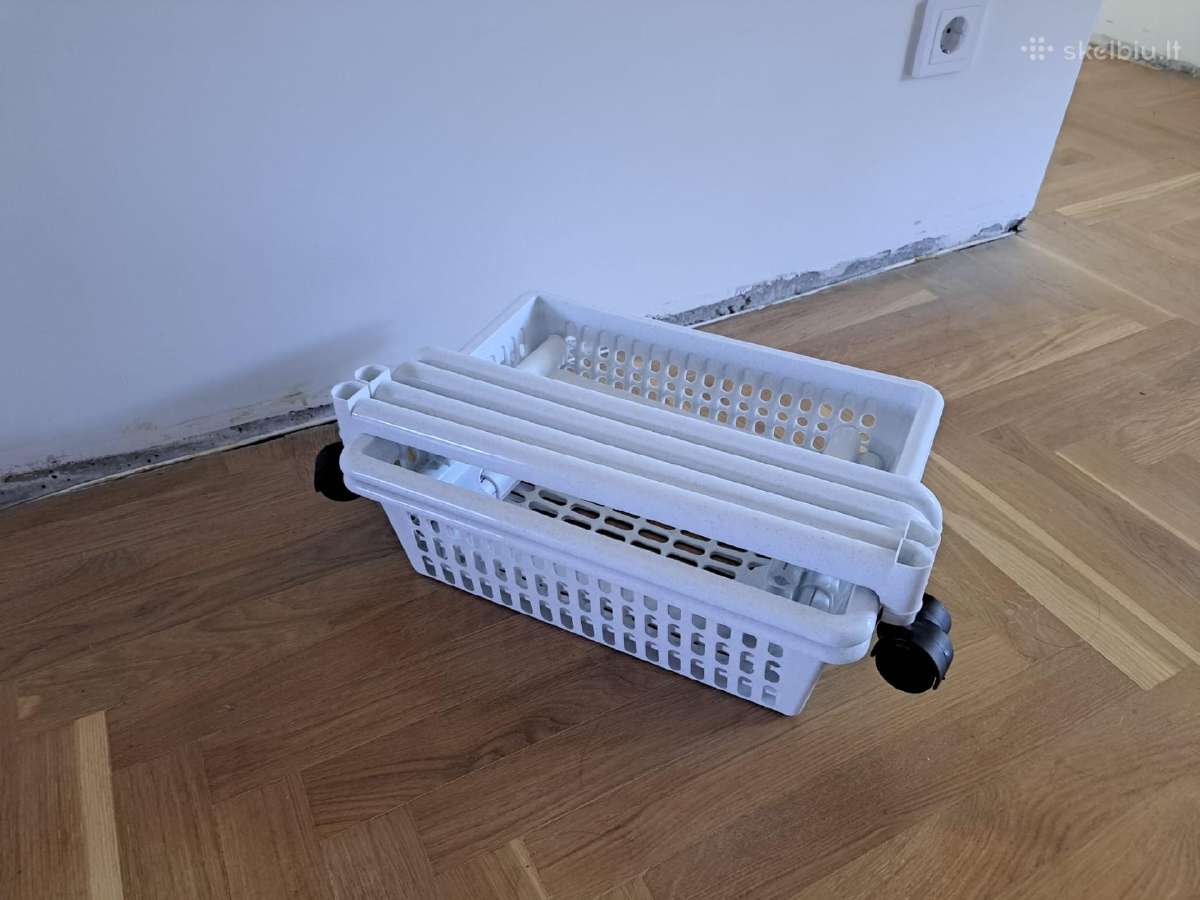Daiktų vežimėlis plastikinis su 2 krepšiais - nuotraukos Nr. 3
