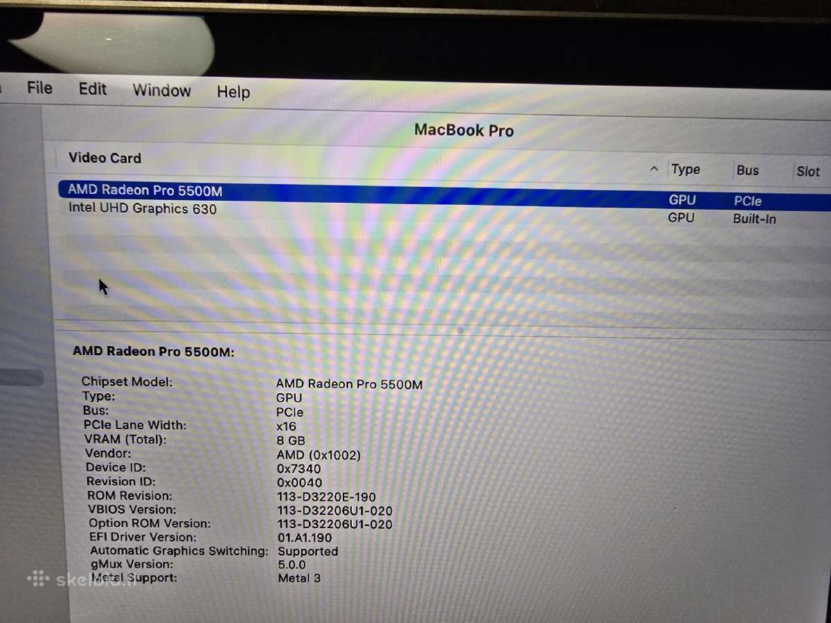 MacBook Pro 16 2019 i9 32gb 1tb Amd5500m 180cycle - nuotraukos Nr. 11