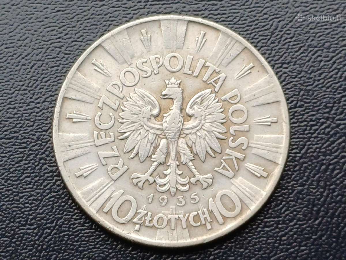10 zlotų 1935m. Lenkija sidabras - nuotraukos Nr. 2