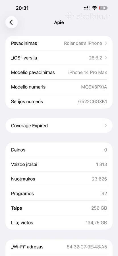 iPhone 14pro max 256gb - nuotraukos Nr. 6