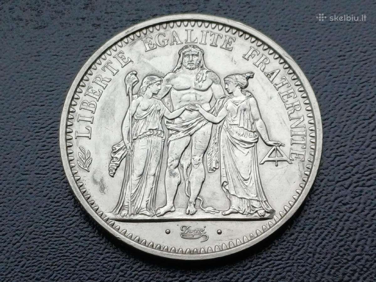 10 frankų 1970m. Prancūzija sidabras - nuotraukos Nr. 2