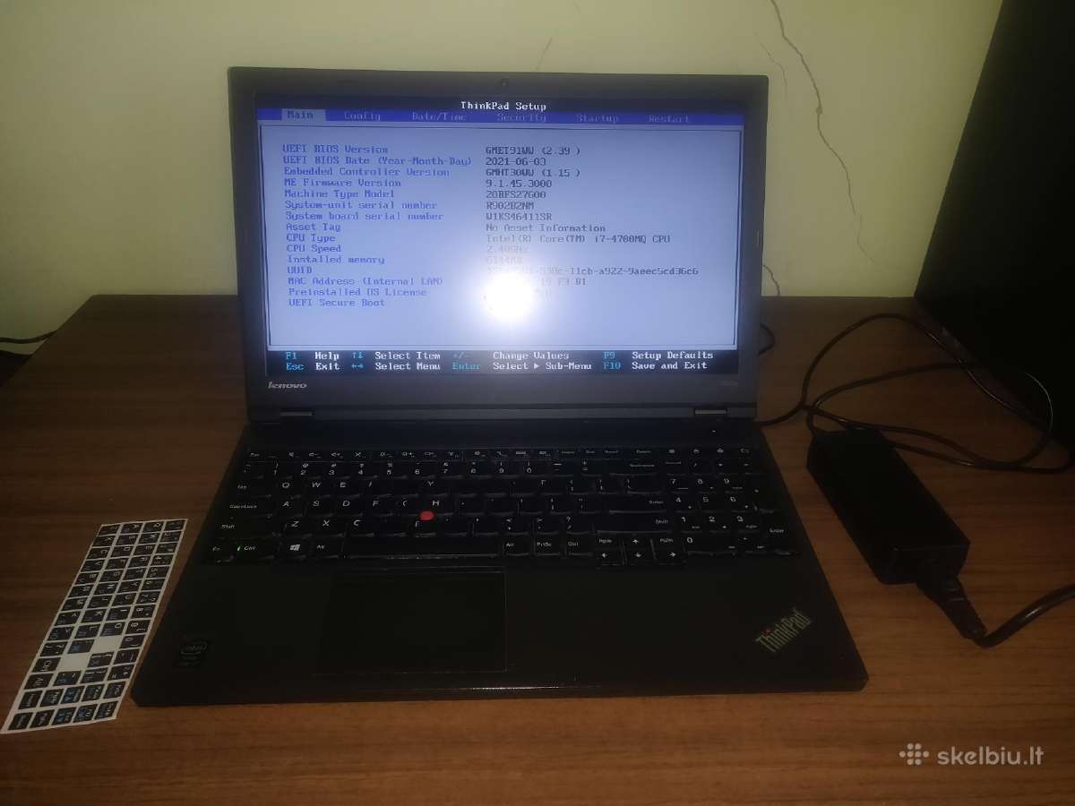 Lenovo T540p i7 4700mq/6gb RAM/256gb Sandisk SSD - nuotraukos Nr. 2
