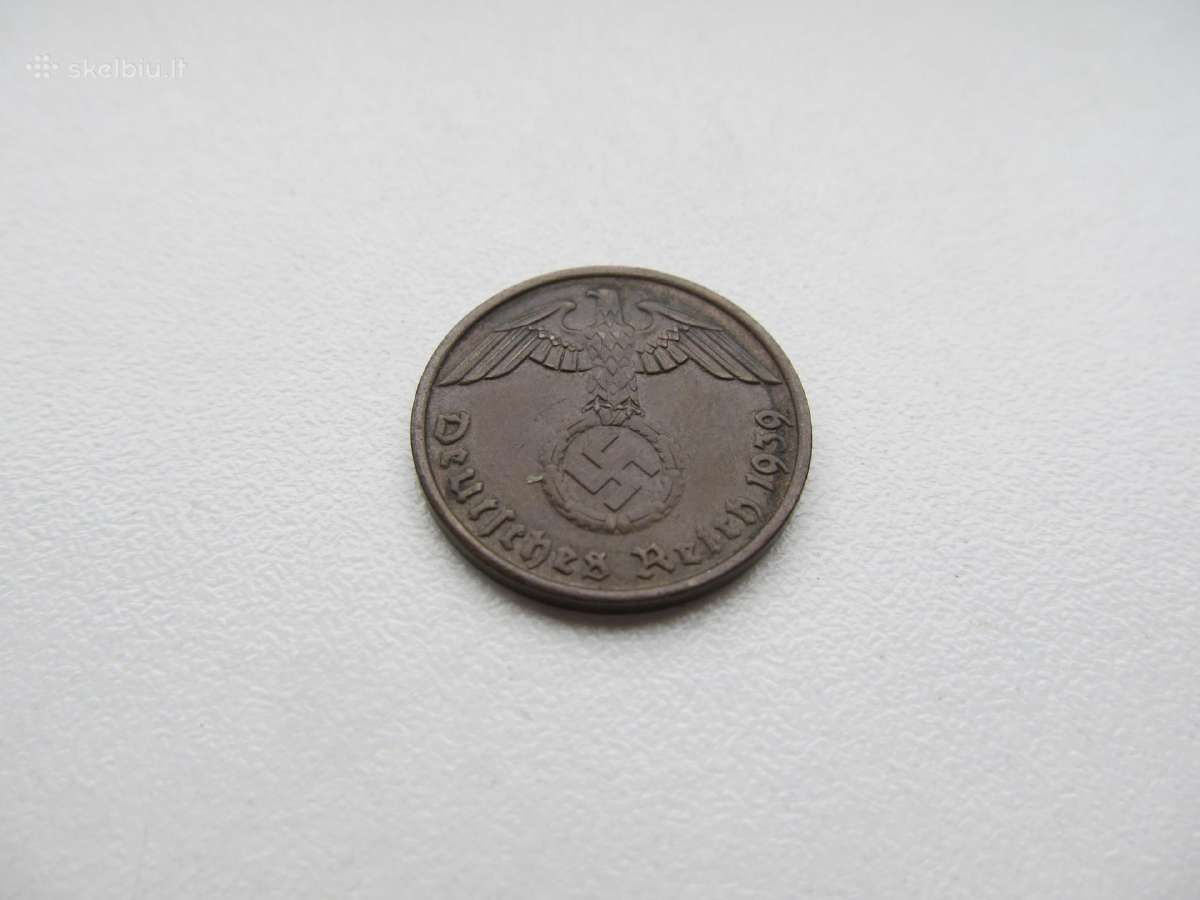 2 reichspfennig , Vokietija , 1939 D, G - nuotraukos Nr. 2