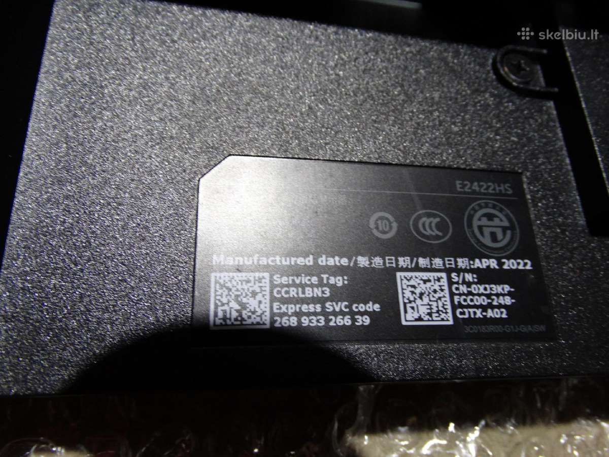 Monitorius Dell E2422hs Ir E2422h - nuotraukos Nr. 3