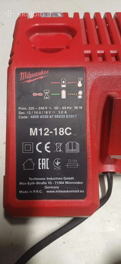 Akumuliatorinis hermetiko pistoletas Milwaukee - nuotraukos Nr. 3
