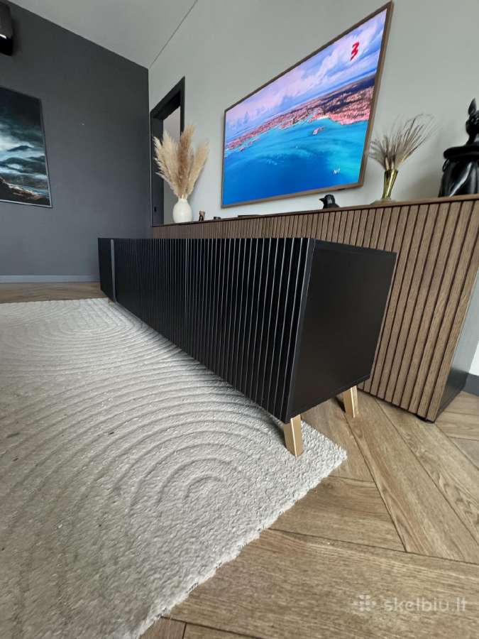 TV Staliukas Cama Meble Pafos, juoda sp. - nuotraukos Nr. 6
