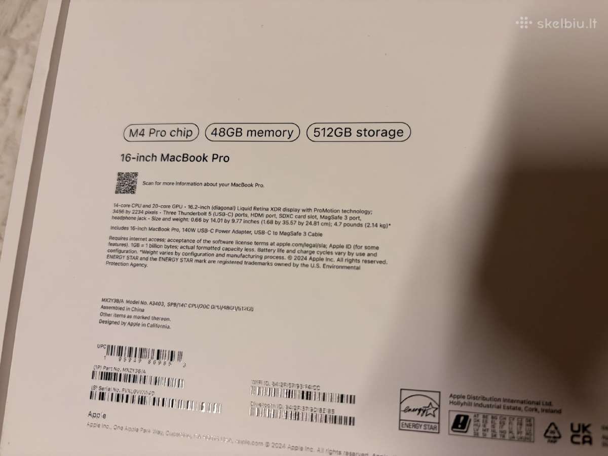 MacBook Pro 16 M4/m5pro ! - nuotraukos Nr. 11