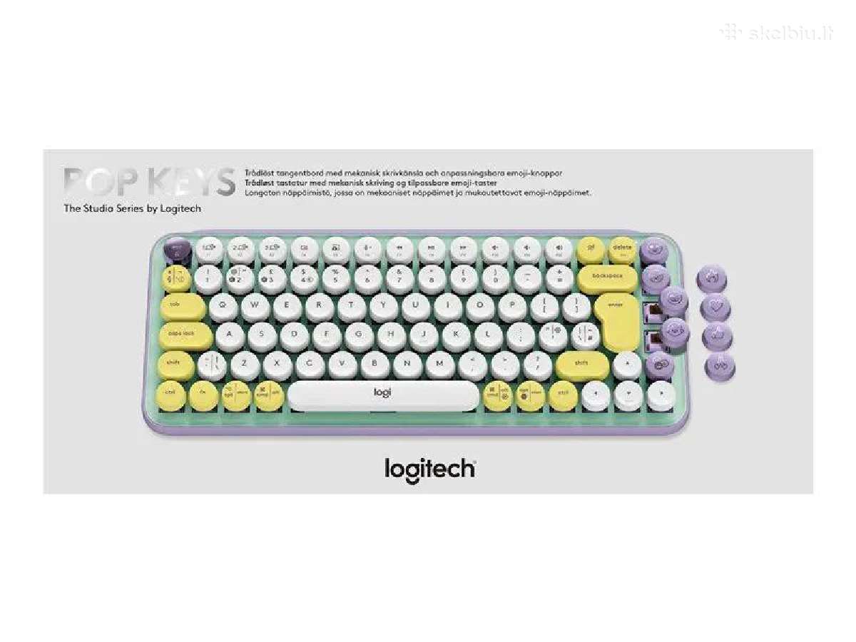 Logitech Pop Keys belaidė mechaninė klaviatūra - nuotraukos Nr. 3