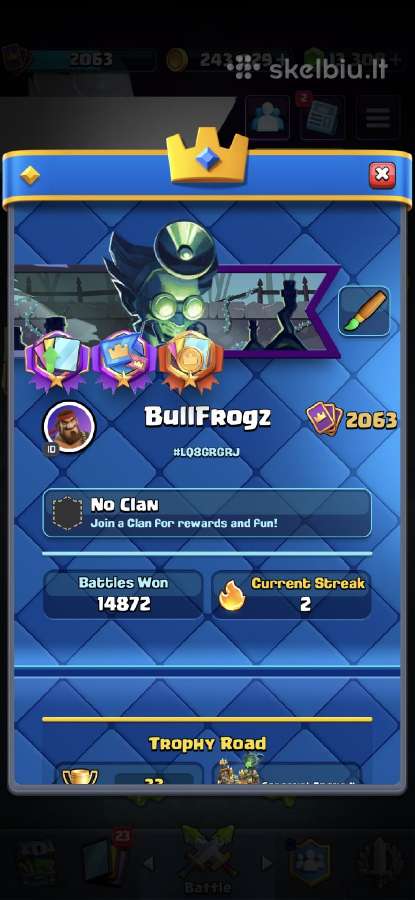 Clash Royale mobilaus zaidimo paskyra16 level - nuotraukos Nr. 3