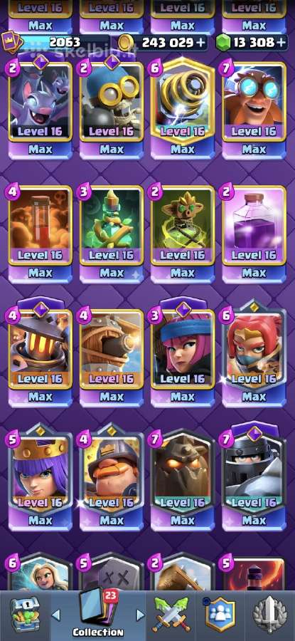 Clash Royale mobilaus zaidimo paskyra16 level - nuotraukos Nr. 6